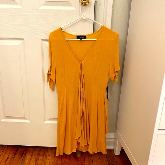 Lulus Dresses & Skirts - Yellow wrap dress
